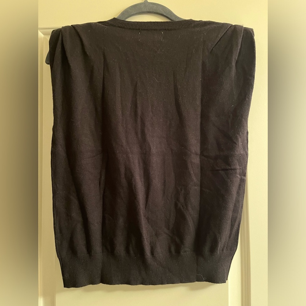 Evereve Yara Strong Shoulder Knit Tank/Top Black Size S - Picture 3 of 6